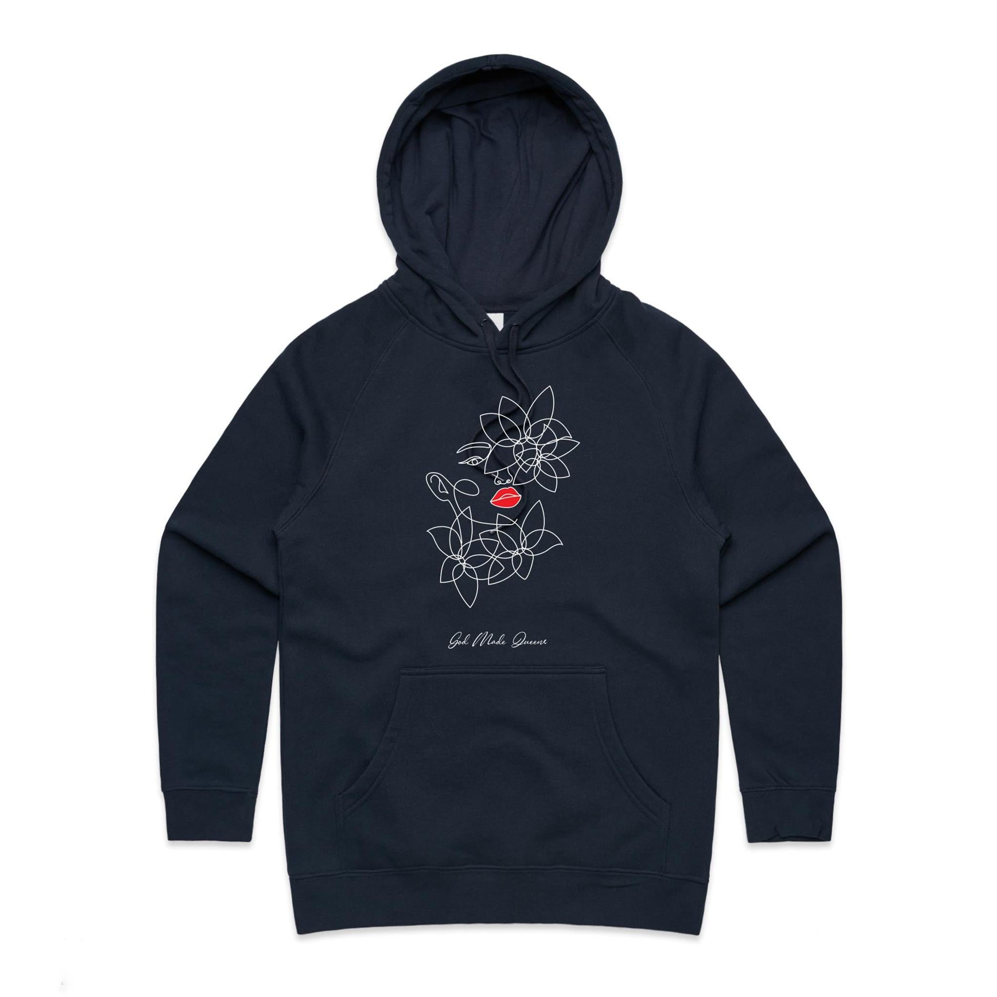 RED KISS Hoodie Front Print