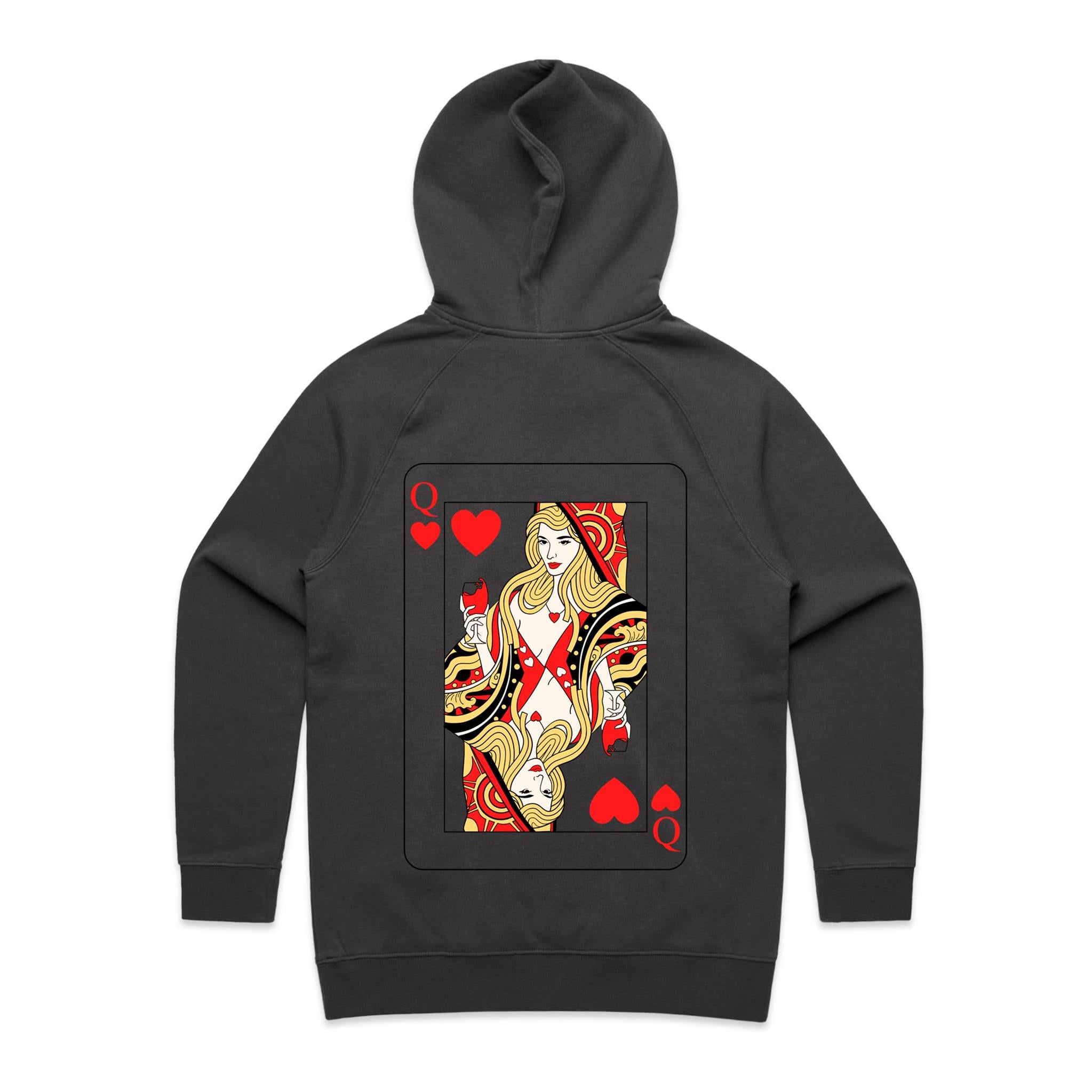 QUEEN OF HEARTS Hoodie Back Print