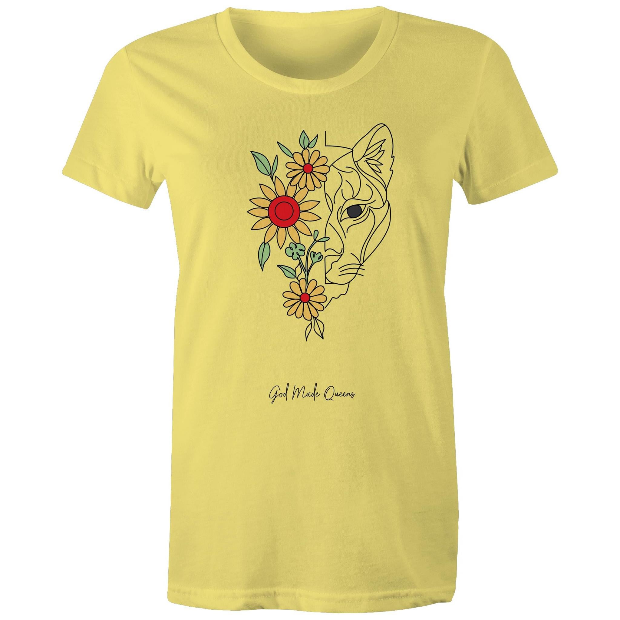 TIGER FLOWER T-Shirt Front Print