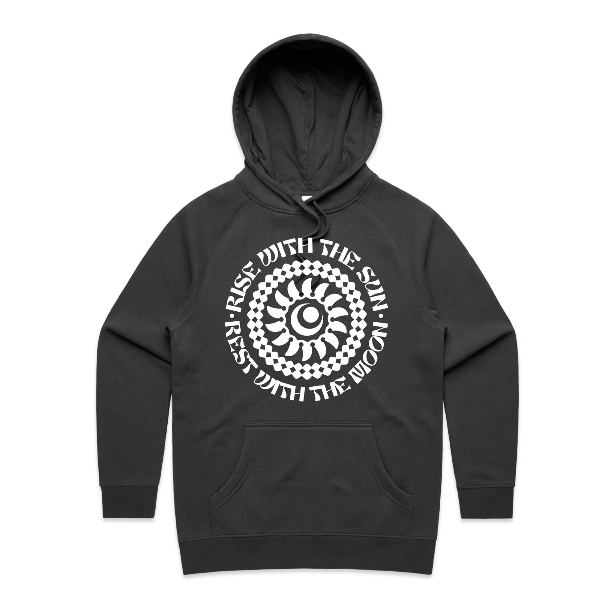 RISE WITH THE SUN Hoodie Front Print