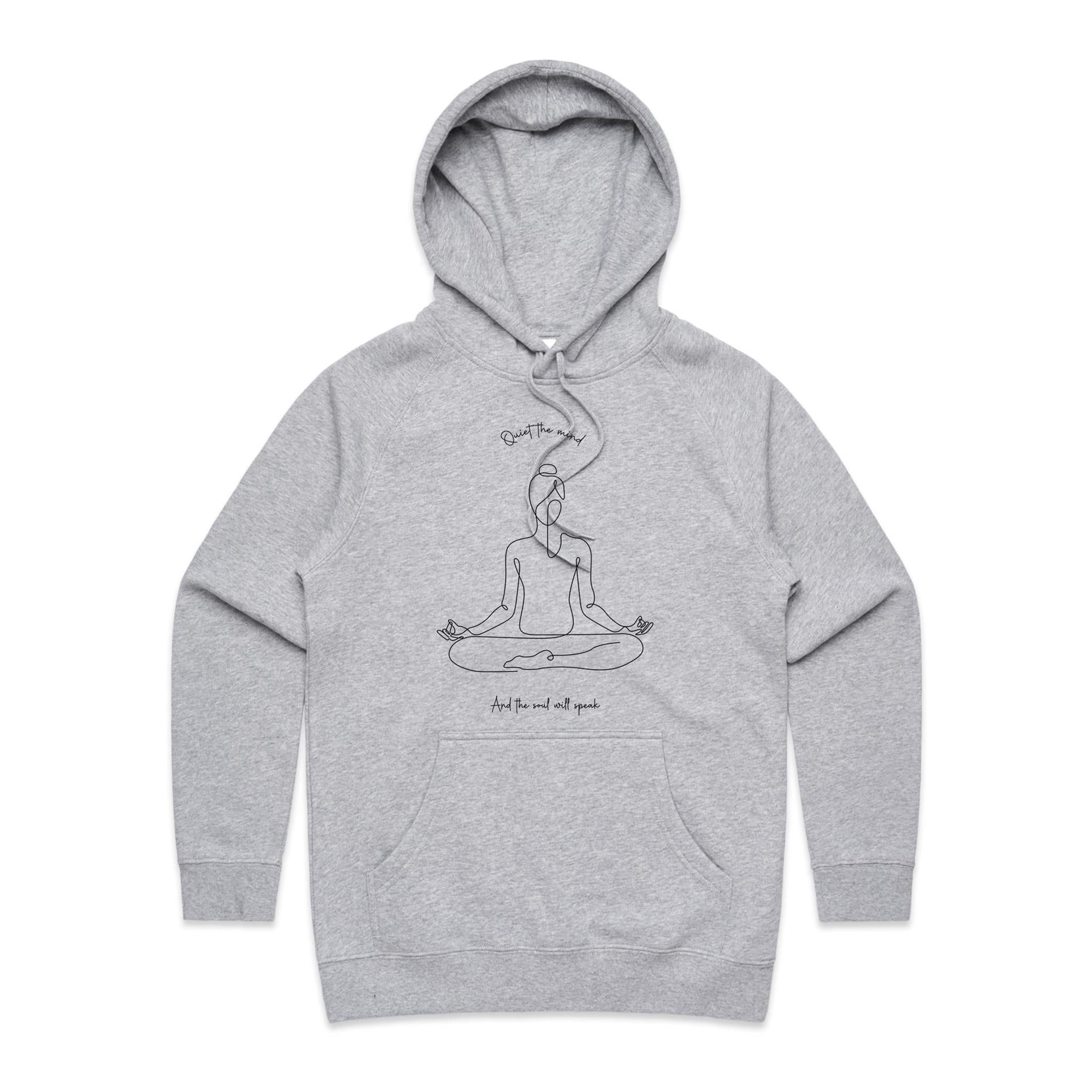 QUIET THE MIND Hoodie Front Print