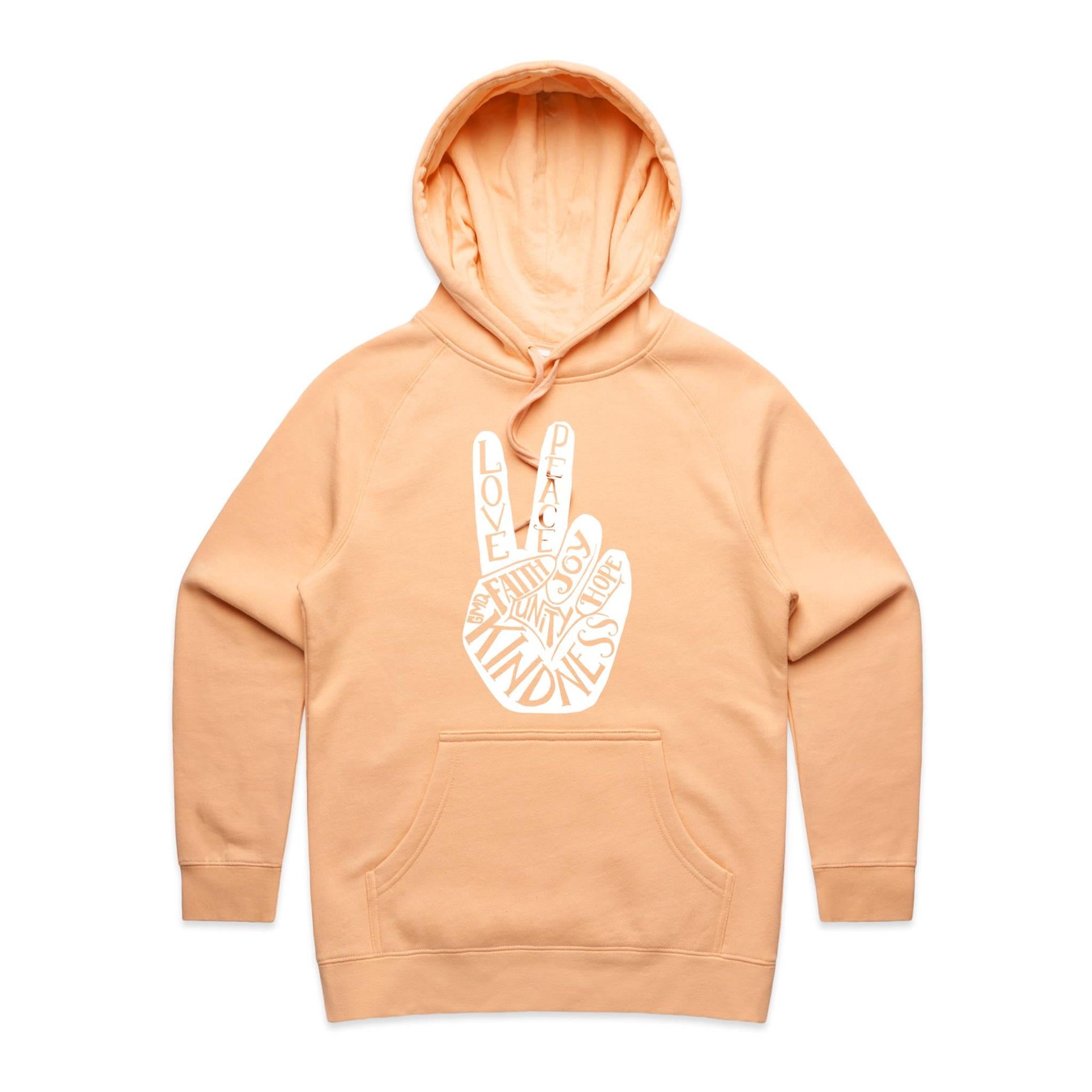 PEACE & LOVE Hoodie Front Print