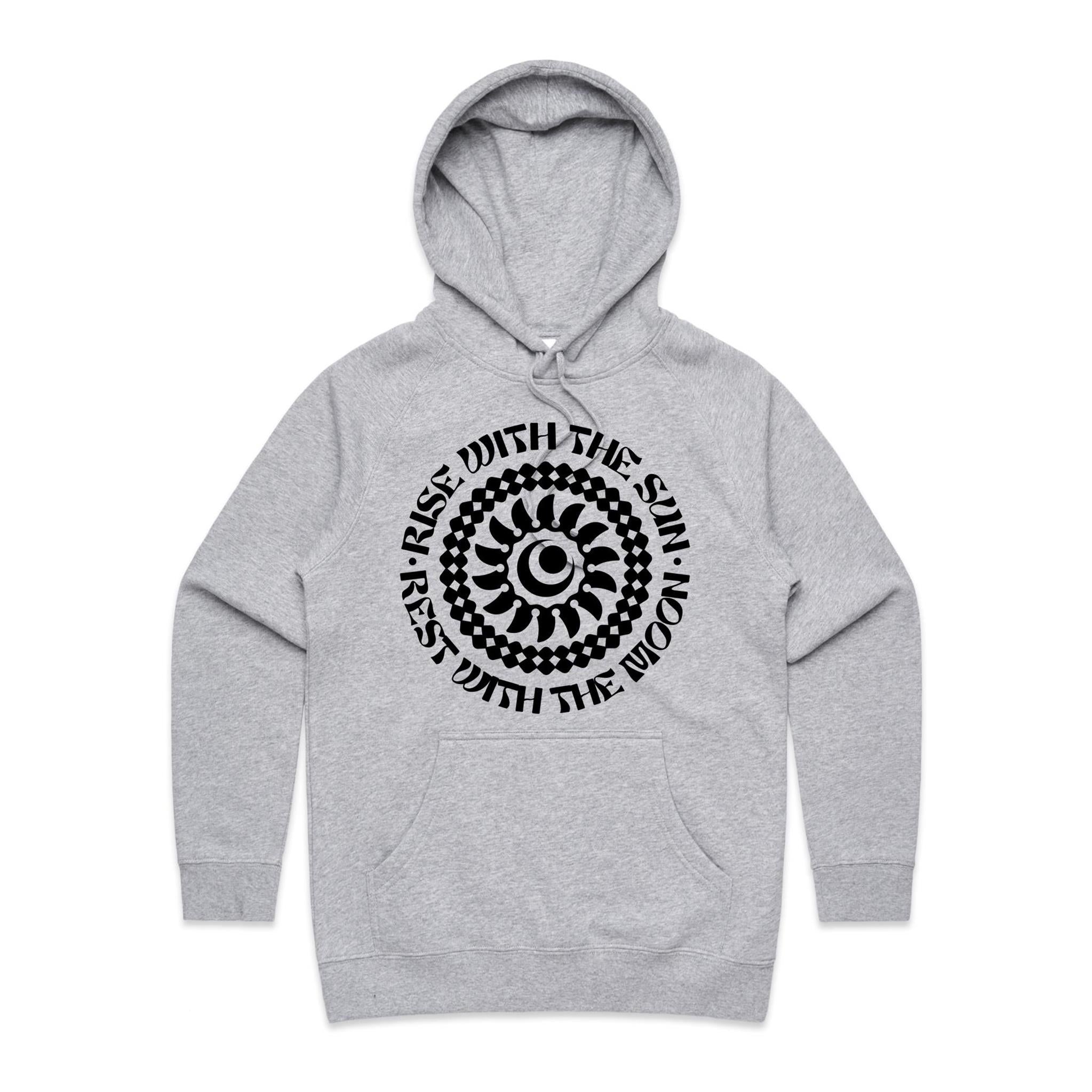 RISE WITH THE SUN Hoodie Front Print