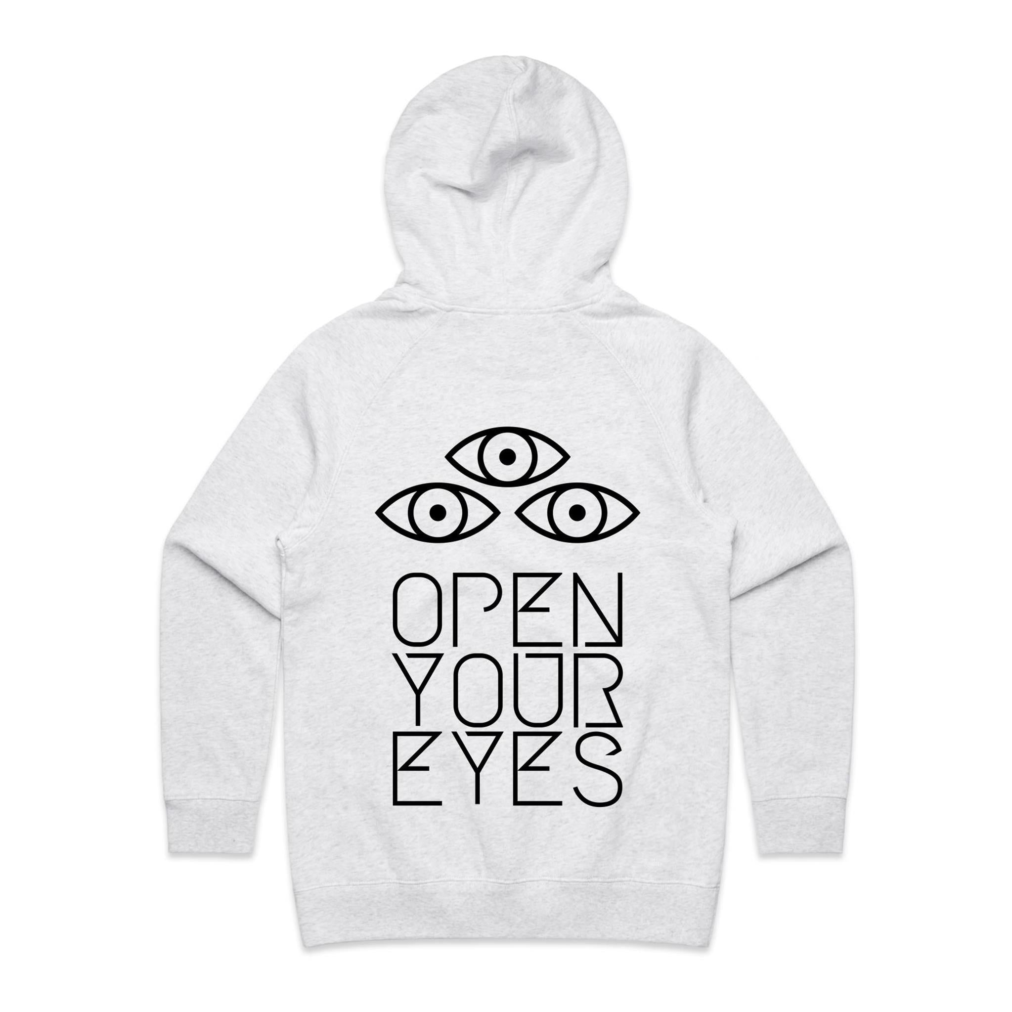 OPEN YOUR EYES Hoodie Back Print