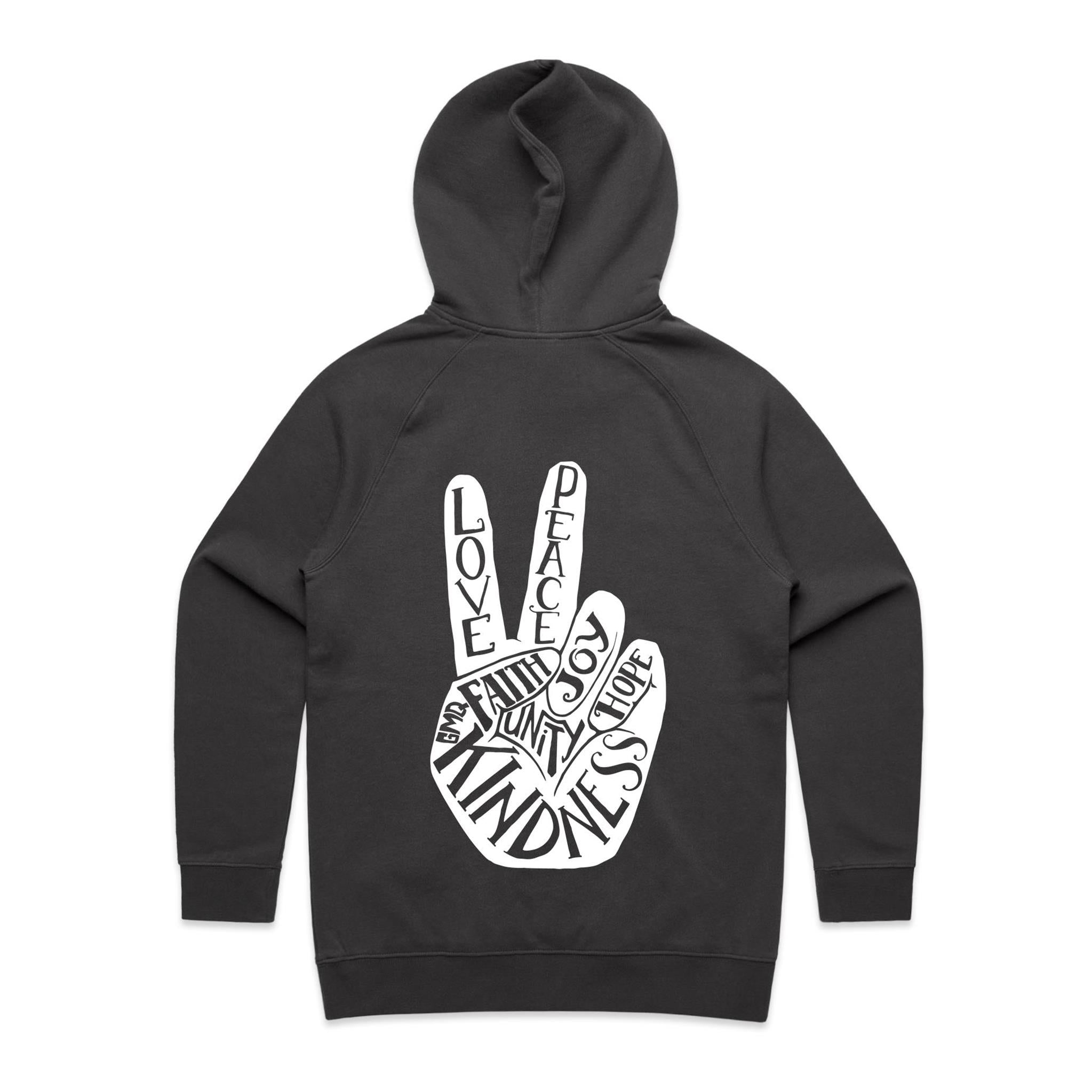 PEACE & LOVE Hoodie Back Print