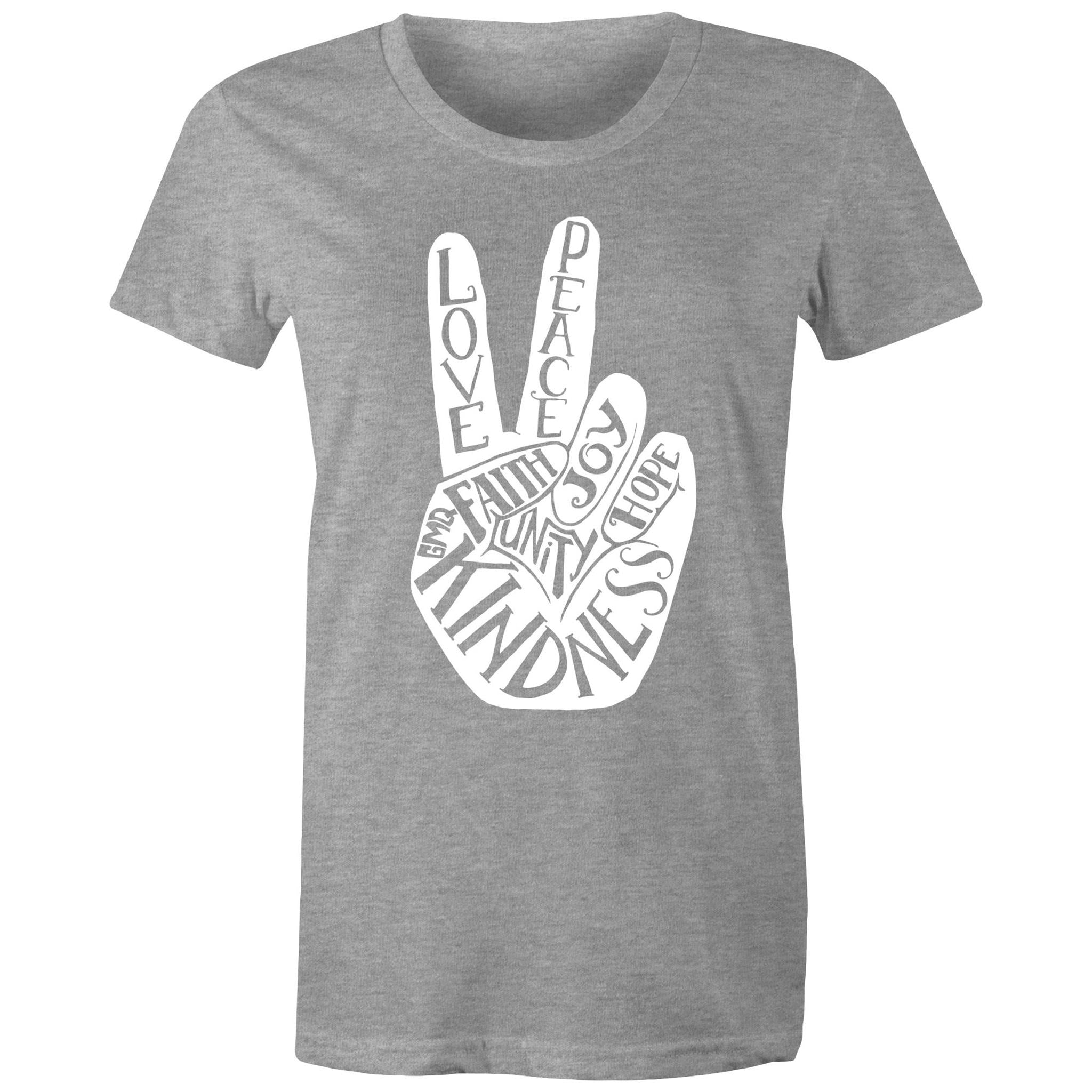 PEACE & LOVE T-Shirt Front Print