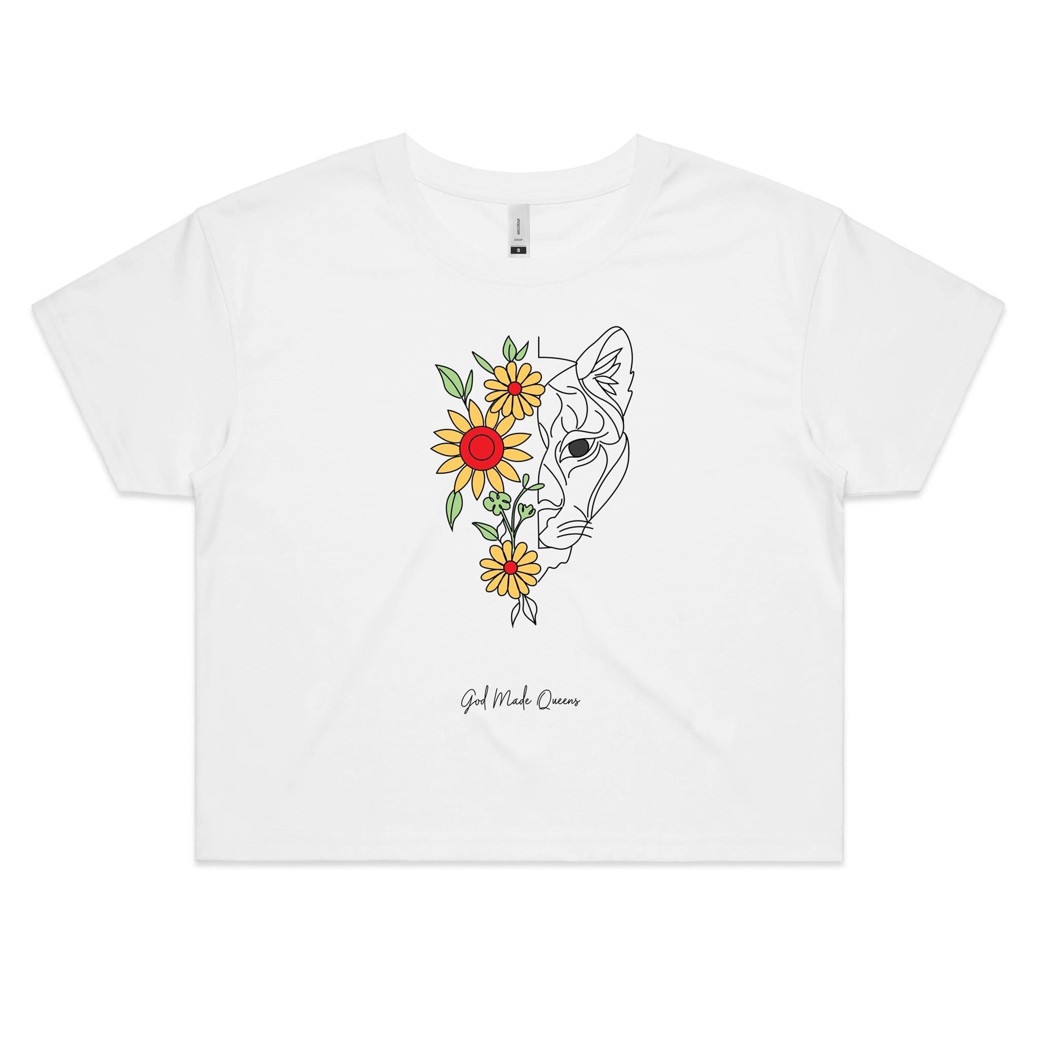 TIGER FLOWER Crop Front Print