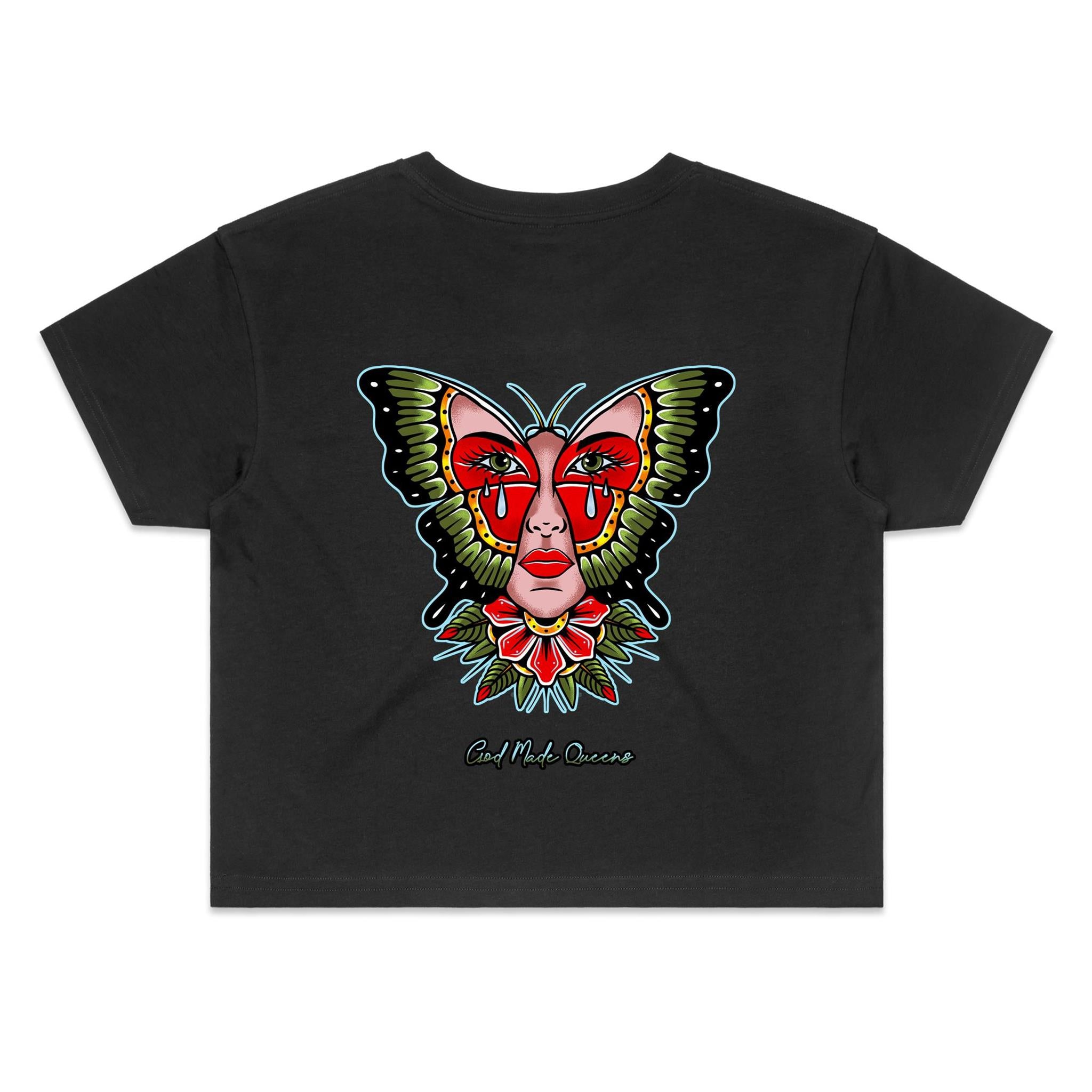 BUTTERFLY EFFECT Crop Back Print