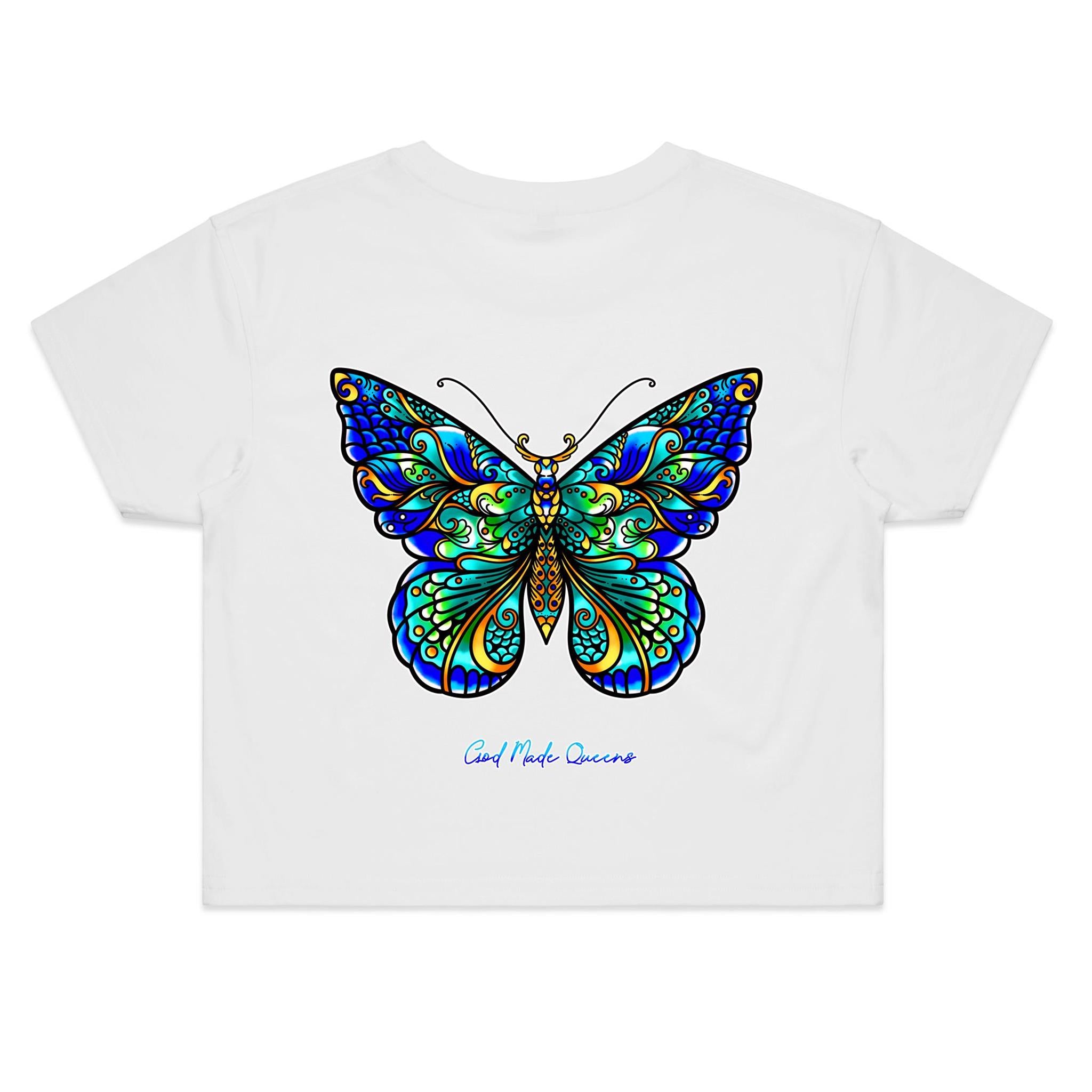 BUTTERFLY Crop Back Print