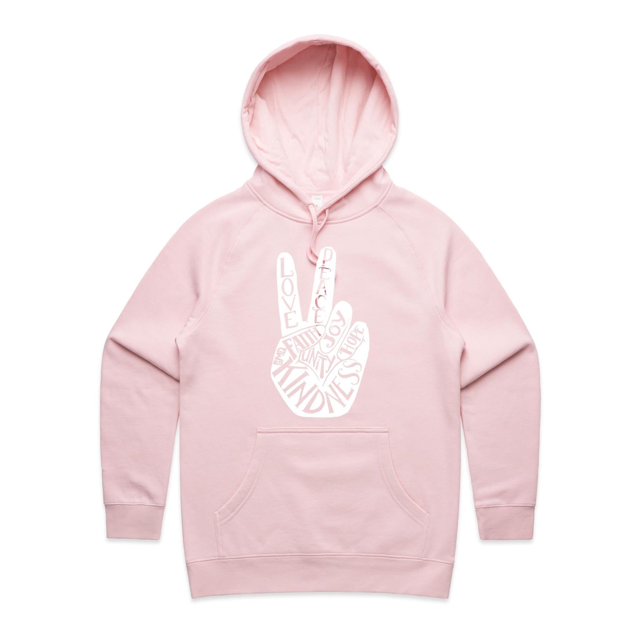 PEACE & LOVE Hoodie Front Print