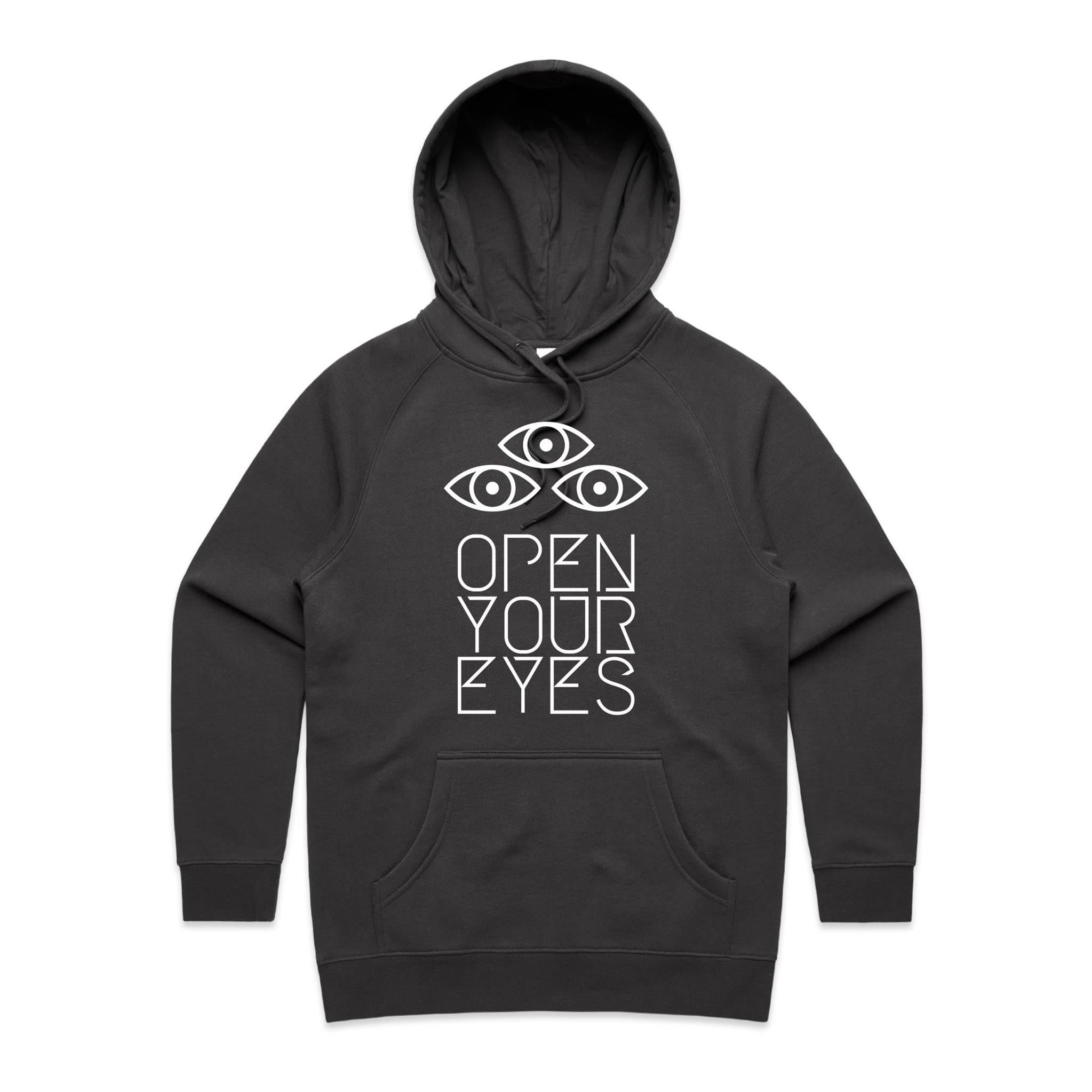 OPEN YOUR EYES Hoodie Front Print