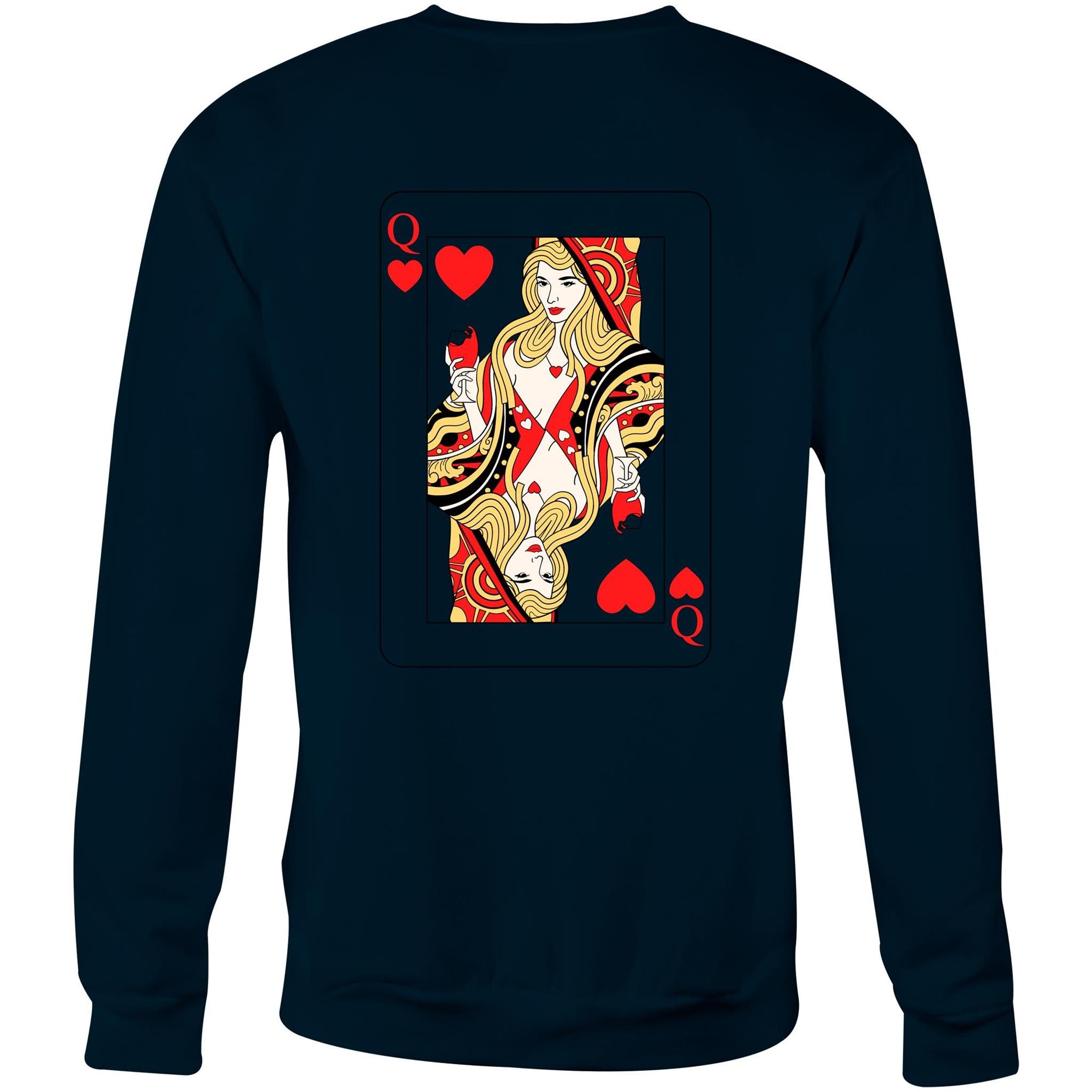 QUEEN OF HEARTS Sweatshirt Back Print