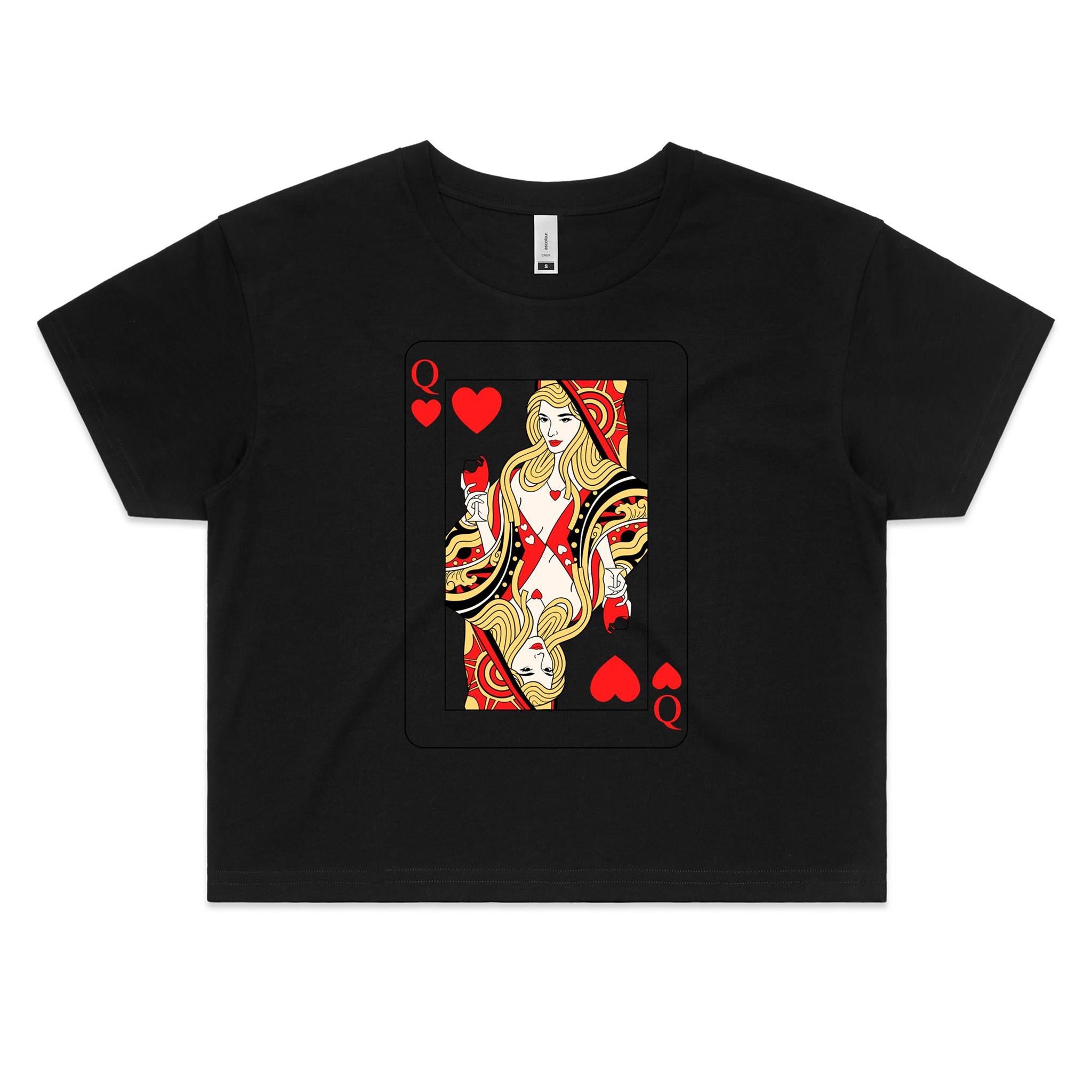 QUEEN OF HEARTS Crop Front Print