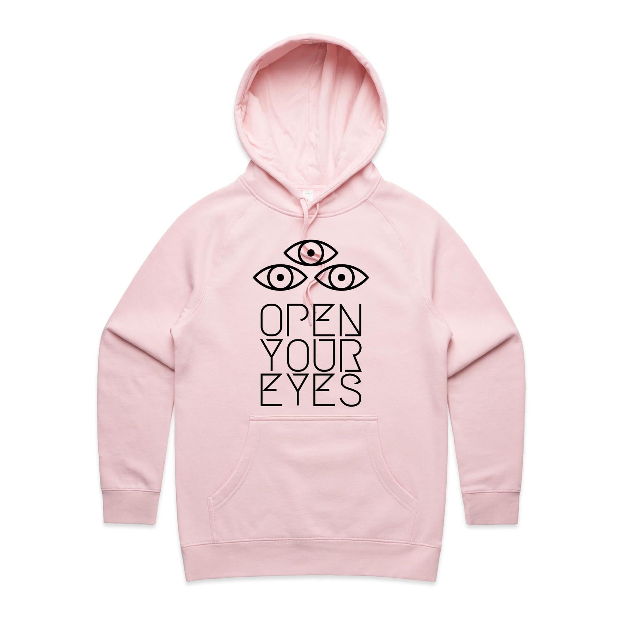 OPEN YOUR EYES Hoodie Front Print